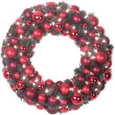 Xmasdeco - Luxe Krans Warm Bordeaux 50cm