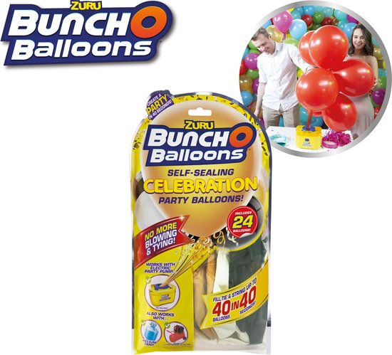 Bunch O Balloons Kit – 24 zelfsluitende ballonnen zwart-goud-wit -  feestversiering,... | bol.com