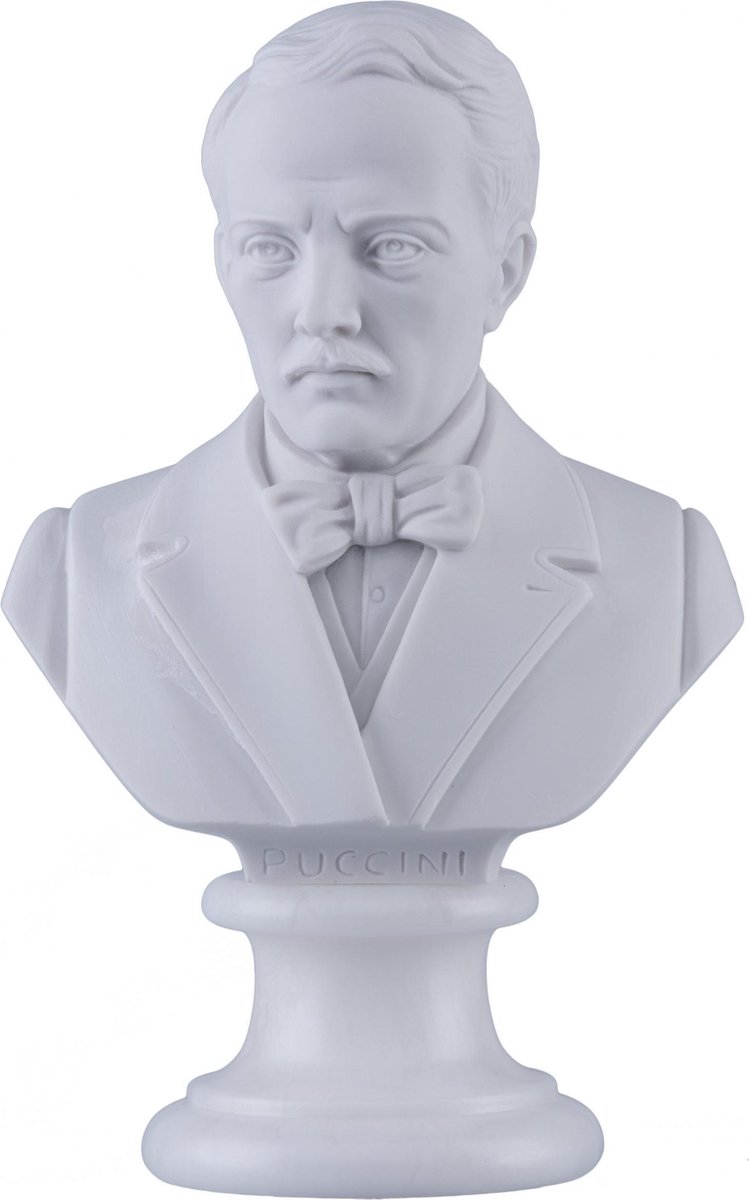 Music Gifts - Albast borstbeeld Puccini - 30 cm