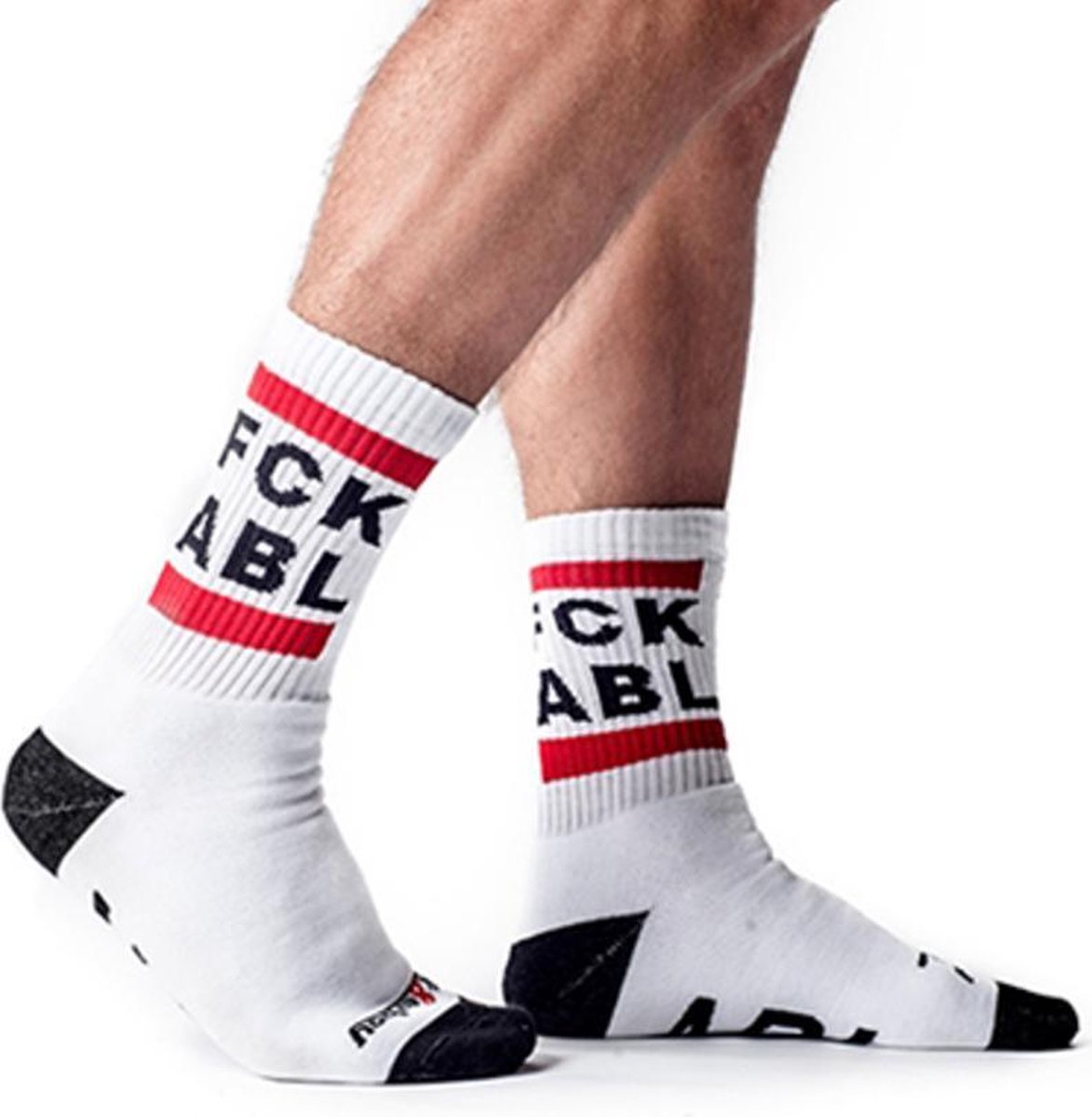 Sk8erboy FCK ABL Socks - Men - Size: 43-46 / White