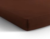 Comfortabele Jersey Eenpersoons Hoeslaken Bruin | 80/90/100x200 | Zacht En Dichtgebreid | Rondom Elastiek