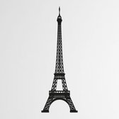 Landmark, Eiffeltoren - Parijs zwart - Wanddecoratie - Hout - XL 80 cm