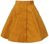 Fina Skirt Mustard in Swing Vintage Jaren 50 Stijl