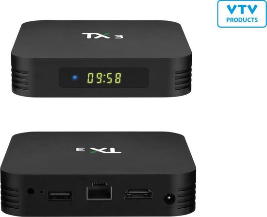 VTV Mediaspeler Android 9 - 8K - 4/32 GB - Dual-band wifi - KODI 18.4 - Bluetooth - VTV