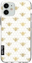 Casetastic Apple iPhone 12 Mini Hoesje - Softcover Hoesje met Design - Golden Honey Bee Print