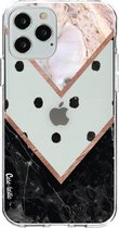 Casetastic Apple iPhone 12 / iPhone 12 Pro Hoesje - Softcover Hoesje met Design - Mix of Marbles Print