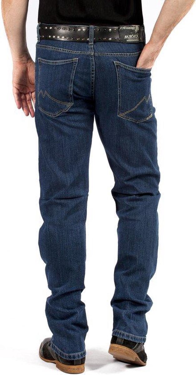MASKOVICK Heren Jeans Clinton stretch Regular - Darkstone - W38 X L36