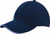 Duo colour sandwich cap met gespsluiting - donkerblauw / kobaltblauw - baseball cap