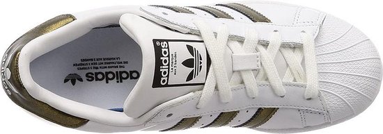 adidas Originals Superstar W Dames Sneakers Sportschoenen Schoenen Leer Wit/Goud - Maat EU 42 adidas Originals Superstar W Dames Sneakers Sportschoenen Schoenen Leer Wit/Goud - Maat EU 42