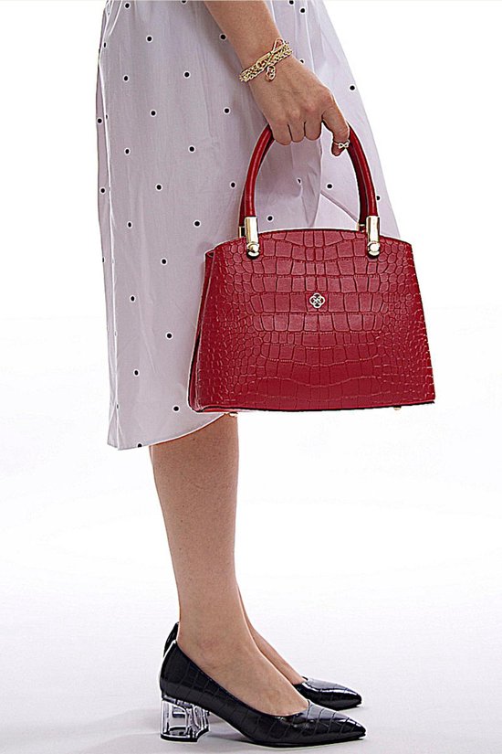 FUME London Sac à main / sac à bandoulière pour femme avec imprimé animalier - Zwart - FB3000