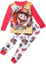 Mario pyjama witte broek - Maat 122 - +/- 7 jaar - Pyjama - Mario - Kinderen - Slapen - Nachtkleding