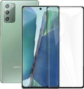 Samsung Galaxy Note 20 screenprotector - Zonder uitsparing vingerafdrukscanner - Full screen tempered glass - Zwarte randen - Screen Protector - Glasplaatje Geschikt Voor: Samsung