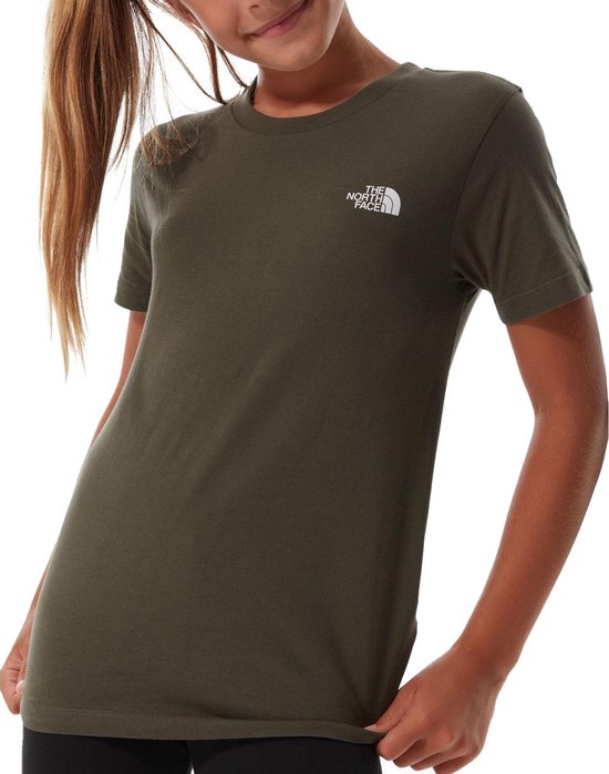 The North Face Simple Dome T-shirt - Unisex - donker groen/wit Maat M |  bol.com