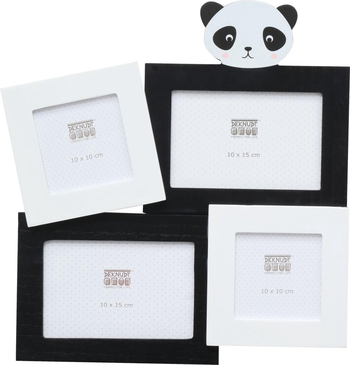 Deknudt Frames fotolijst S67UC2 G4 - panda - 2x 15x20 cm - 2x 10x10 cm zwart