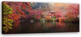 Schilderij Rood Japan, 120x40, Premium print