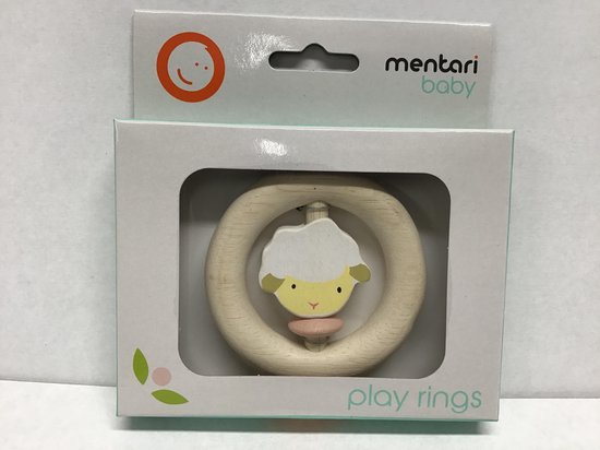 Houten Baby rammelaar Schaap van Label Label — afbeelding 2