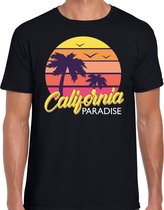 California zomer t-shirt / shirt California paradise zwart voor heren - zwart - California party outfit / vakantie kleding / strandfeest shirt 2XL