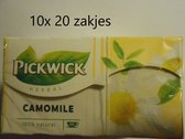 Pickwick kruidenthee - Kamille - multipak 10x 20 zakjes