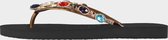 Uzurii Colorful Romy dames slippers, Black, maat: 35/36