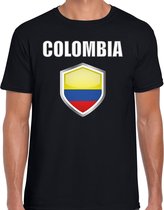 Colombia landen t-shirt zwart heren - Colombiaanse landen shirt / kleding - EK / WK / Olympische spelen Colombia outfit S
