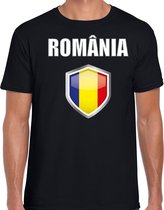 Roemenie landen t-shirt zwart heren - Roemeense landen shirt / kleding - EK / WK / Olympische spelen Romania  outfit XL