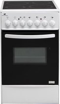 Continental Edison CVMC5060W - Keramische kookplaat-4 branders-1700W- Elektrische oven-Catalyze-45,36L-B-L49XH83-Wit