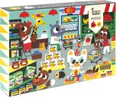 Petit Monkey puzzel in de supermarkt - puzzel - 4 jaar - 48 pcs - kinderpuzzel