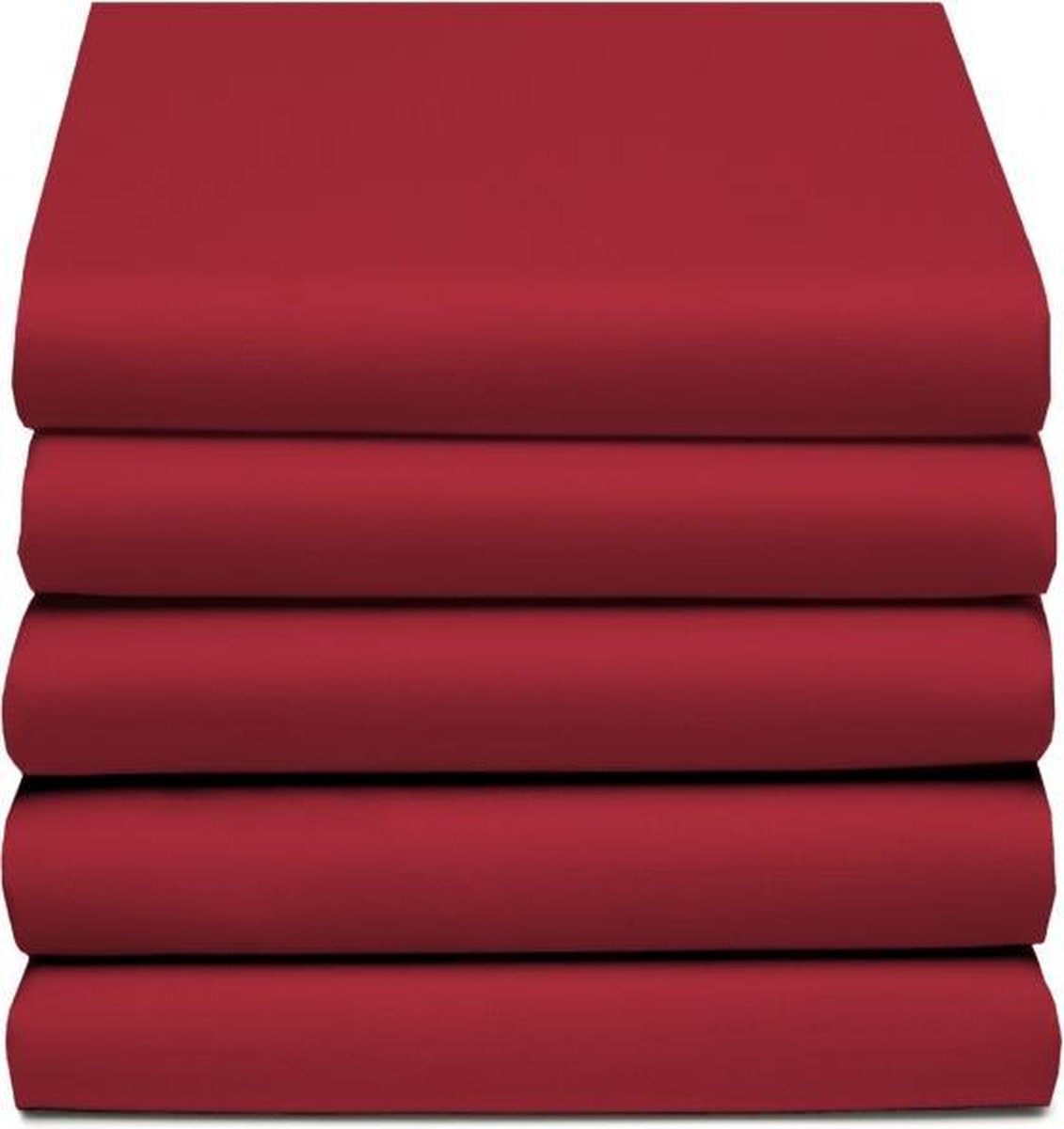 D'Orveige Hoeslaken Dubbel Jersey - Litsjumeaux XL - 190x210/220 + 35 cm - Rood
