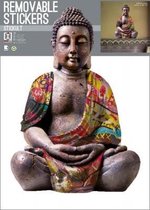 Buddha Reflective - Muursticker - 70 x 50 cm - Multi