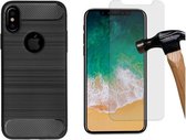 MP Case screenprotector PLUS Gratis Hybride back cover voor Apple iPhone X / XS