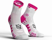 Compressport Hardloopsokken V3.0 Run High Wit/roze Mt 39-41