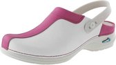 Wash & Go Clog Open Wit Fuchsia Klompen Uniseks