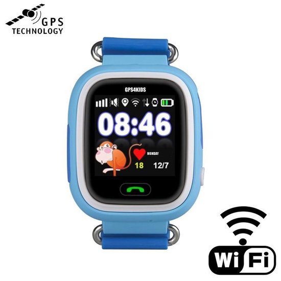 GPS Horloge voor kind met WIFI – Blauw – Met € 10 KPN Prepaid – Met  kleurendisplay | bol.com
