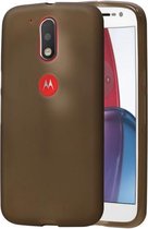 Motorola Moto G4 Play TPU Cover Hoesje Transparant Grijs