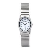 Zilverkleurig Dames horloge met rekand AB6041