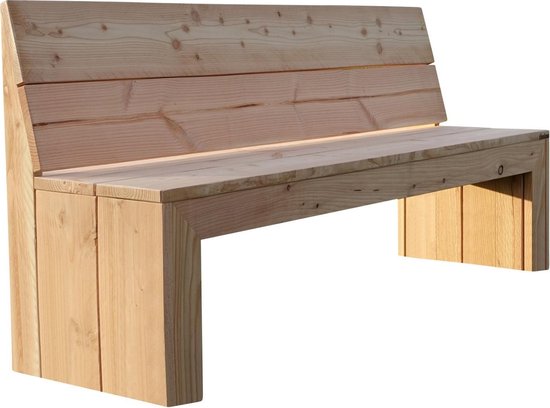 arm Nebu school Tuinbank rugleuning Design 180cm - Douglas/Lariks houten bank | bol.com