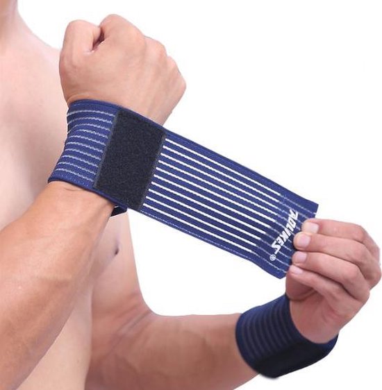 - Ondersteuning - Polsbrace - Klitterband Elastisch ( Blauw) 40cm | bol.com