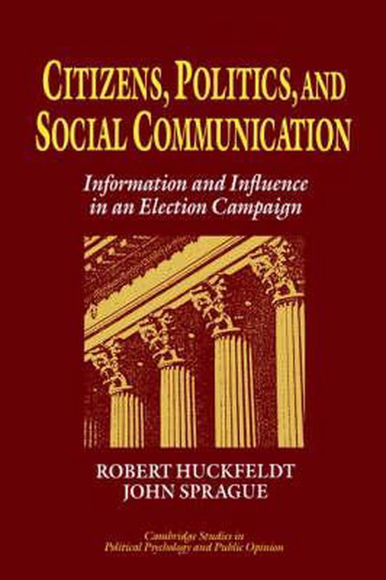 Boek cover Cambridge Studies in Public Opinion and Political Psychology van R. Robert Huckfeldt (Hardcover)