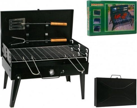 raket leider teleurstellen Compacte barbecue met accessoires 43 x 26 cm | bol.com