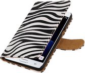 Mobieletelefoonhoesje.nl - Zebra Bookstyle Hoesje Voor Samsung Galaxy J3 Pro Wit