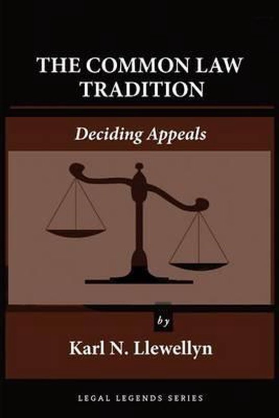 Boekomslag met de titel 'THE COMMON LAW TRADITION: Deciding Appeals' en een weegschaal icoon.