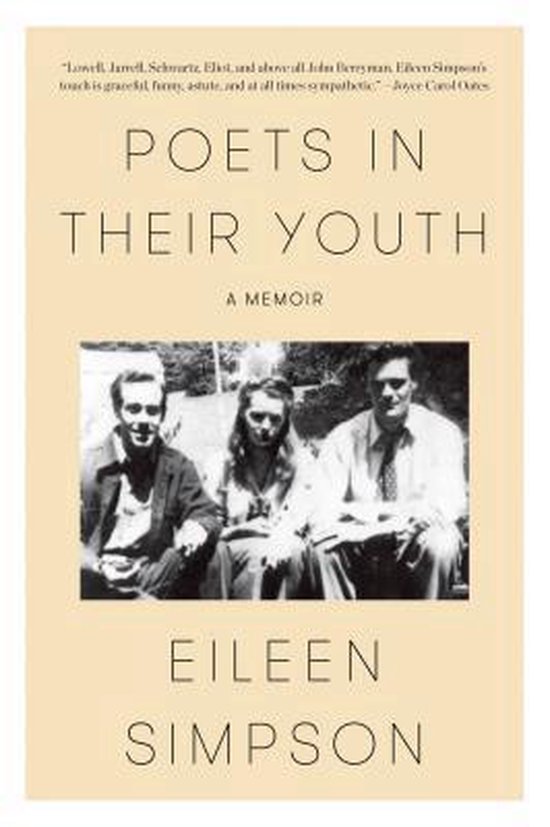 Boek kaft met de titel 'Poets in Their Youth' en een zwart-witfoto van drie jonge mensen.