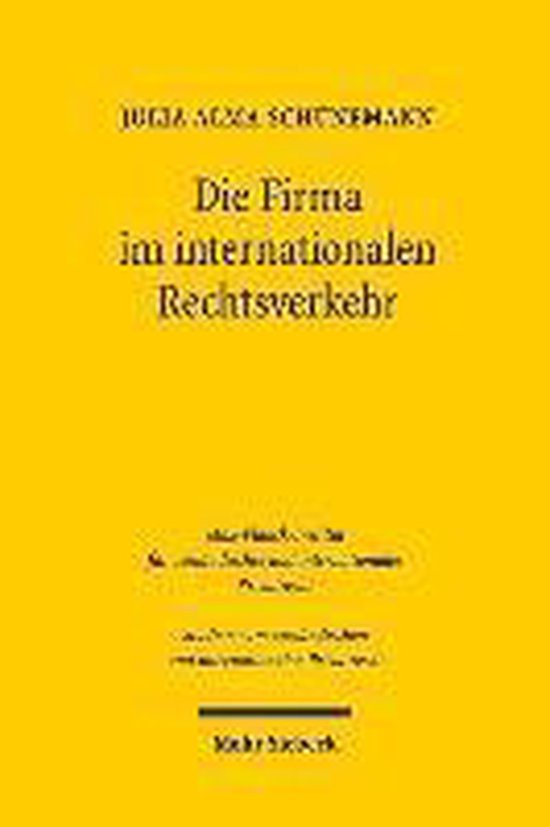 Die Firma im internationalen Rechtsverkehr - cover
