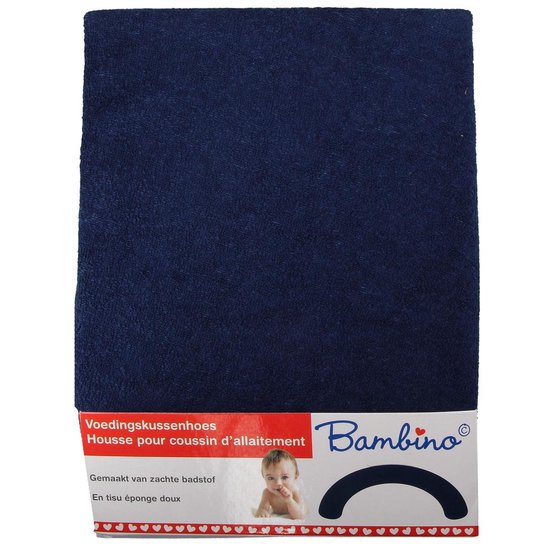 Bambino Voedingskussenhoes van zachte Badstof voor Baby's Donkerblauw –  134x28x1cm |... | bol.com