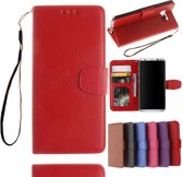 Litchi Skin Wallet Leren Stand Cover Samsung Galaxy S8 - Rood