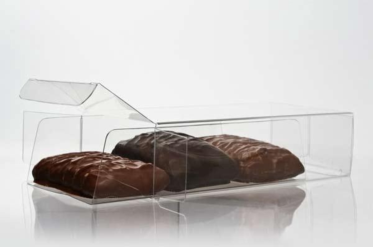Plastic Gift Boxes for Chocolates 7x3.7x14cm with Insert (100 pieces)