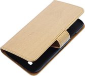 BestCases.nl Beige Hout booktype hoesje Samsung Galaxy S Advance i9070