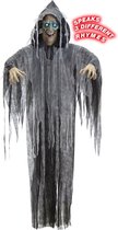 "Grim Reaper Halloween decoratie met licht en geluid - Feestdecoratievoorwerp - One size"