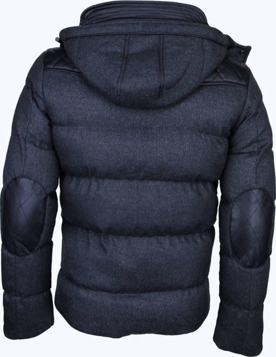 | Y chromosome Winterjassen Heren Winterjas Kort Winterjassen Heren Winterjas Kort Leren Elleboog Zwart