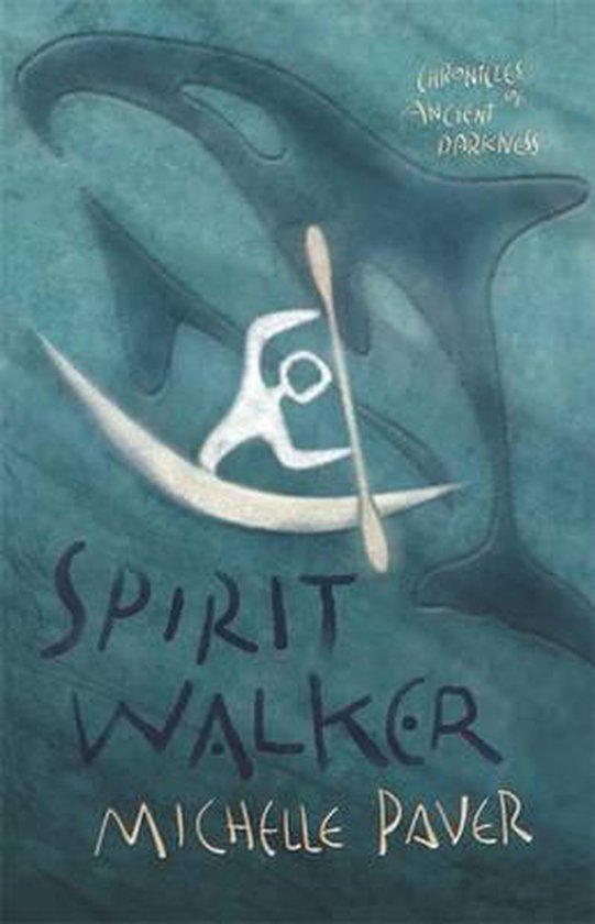 Boekomslag van "Spirit Walker" met een orka en een kajakker in blauwgroen water.